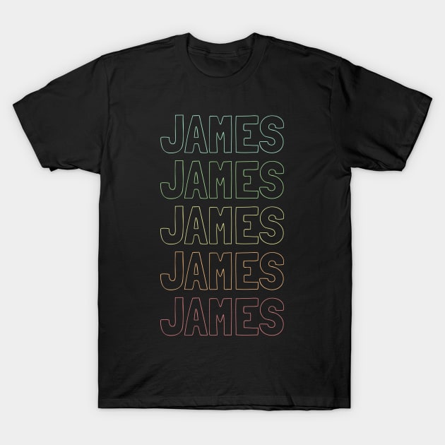 James Name Pattern T-Shirt by Insert Name Here